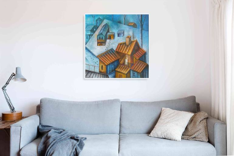 Original Contemporary Architecture Painting by Eugene Ivanov