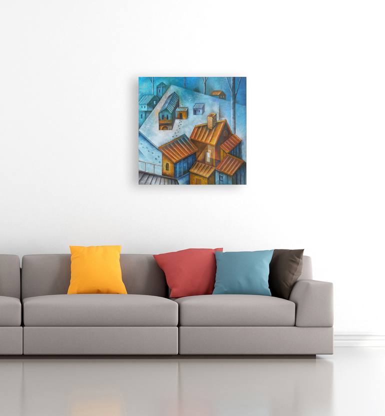 Original Contemporary Architecture Painting by Eugene Ivanov