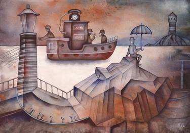 Original Conceptual Ship Paintings by Eugene Ivanov