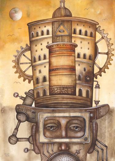 Original Surrealism Architecture Paintings by Eugene Ivanov