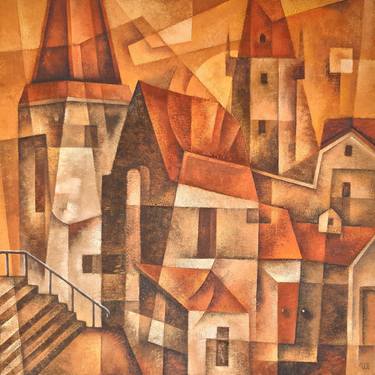 Original Abstract Architecture Paintings by Eugene Ivanov
