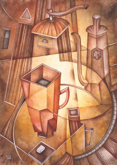 Original Cubism Still Life Paintings by Eugene Ivanov