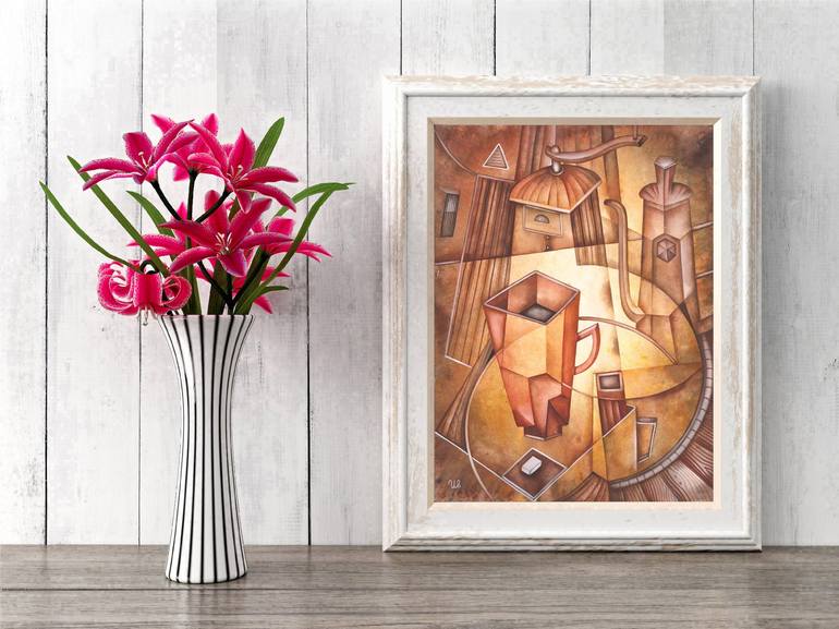 Original Cubism Still Life Painting by Eugene Ivanov