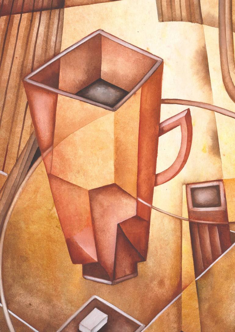 Original Cubism Still Life Painting by Eugene Ivanov