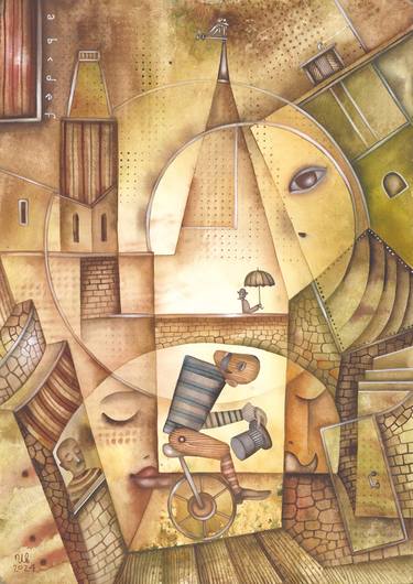 Original Cubism Performing Arts Paintings by Eugene Ivanov