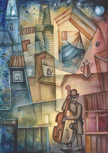 Original Cubism Music Paintings by Eugene Ivanov