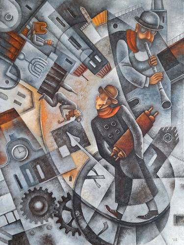 Original Cubism Religion Paintings by Eugene Ivanov