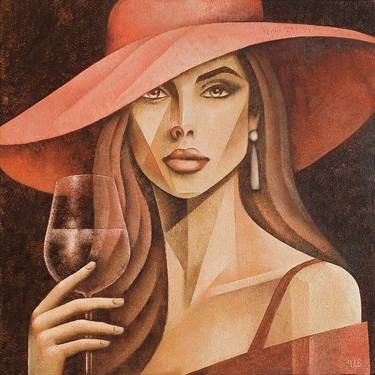 Original Cubism Women Painting by Eugene Ivanov