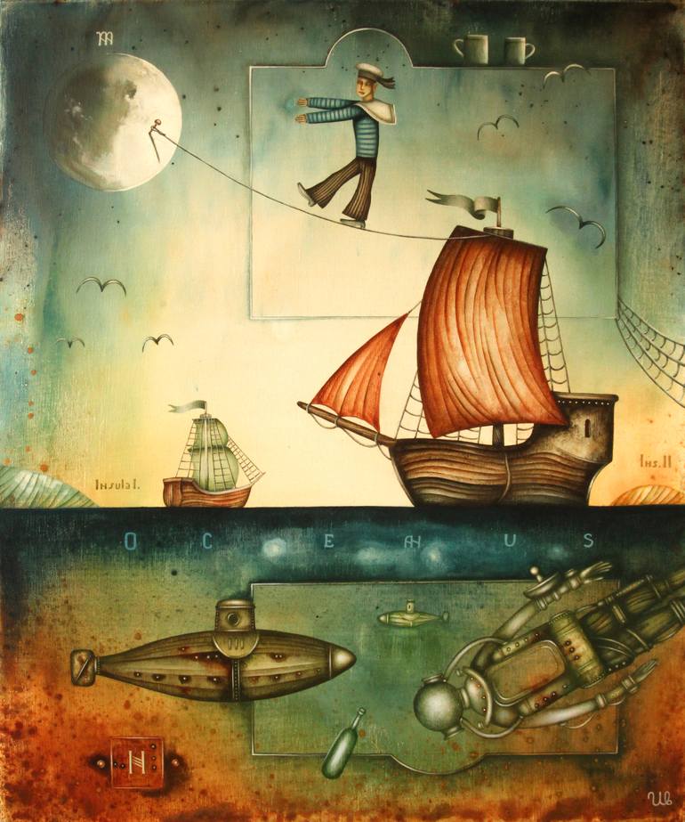 Voyages Extraordinaires Painting by Eugene Ivanov | Saatchi Art