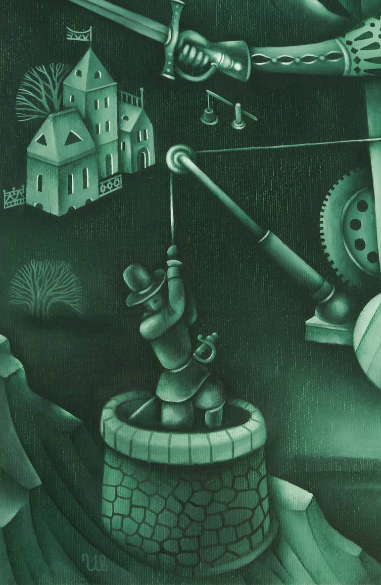 Original Surrealism Science/Technology Painting by Eugene Ivanov