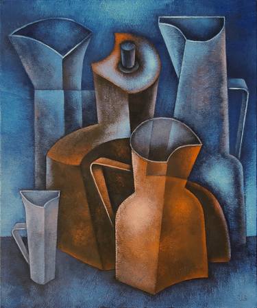 Original Cubism Still Life Paintings by Eugene Ivanov