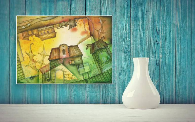 Original Architecture Painting by Eugene Ivanov