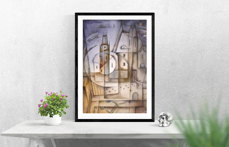 Original Architecture Painting by Eugene Ivanov