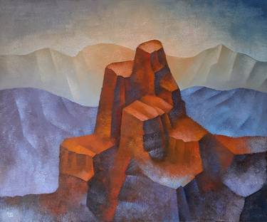 Original Cubism Landscape Paintings by Eugene Ivanov