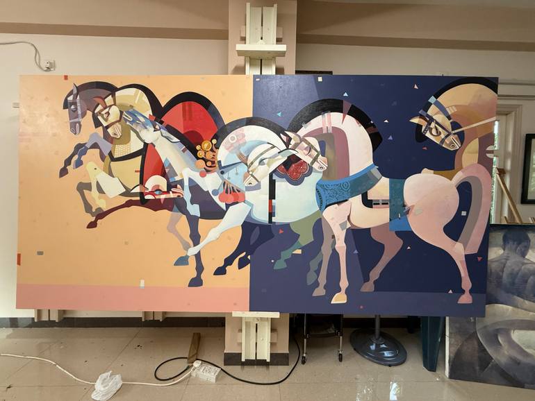 Original Conceptual Horse Painting by Ashis Mondal