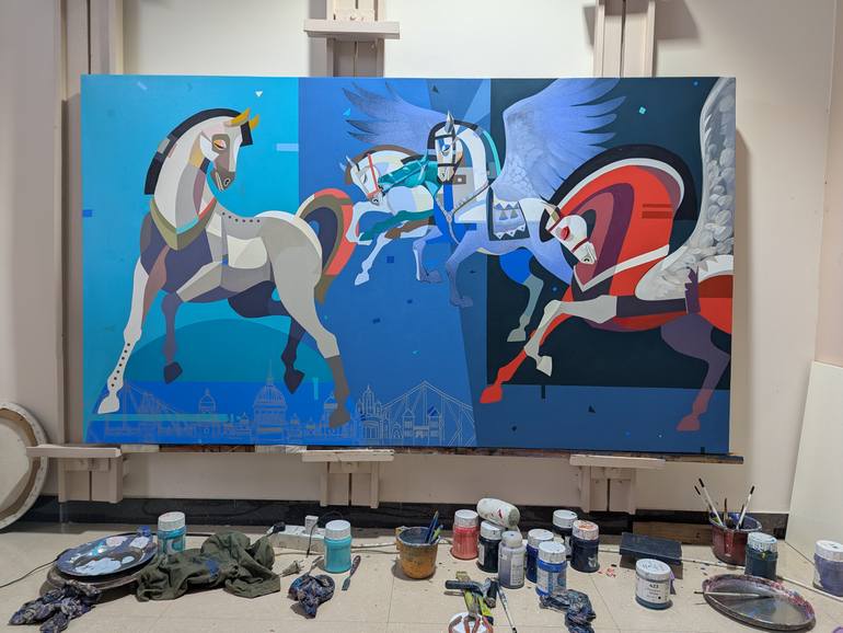 Original Conceptual Animal Painting by Ashis Mondal
