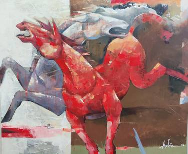 Original Figurative Animal Paintings by Ashis Mondal