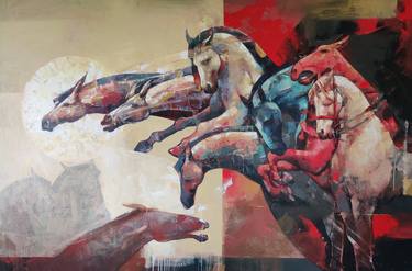 Original Figurative Animal Paintings by Ashis Mondal