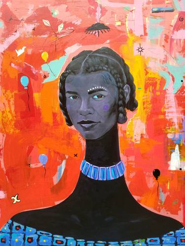 Original Expressionism Portrait Paintings by Akanji Bolaji