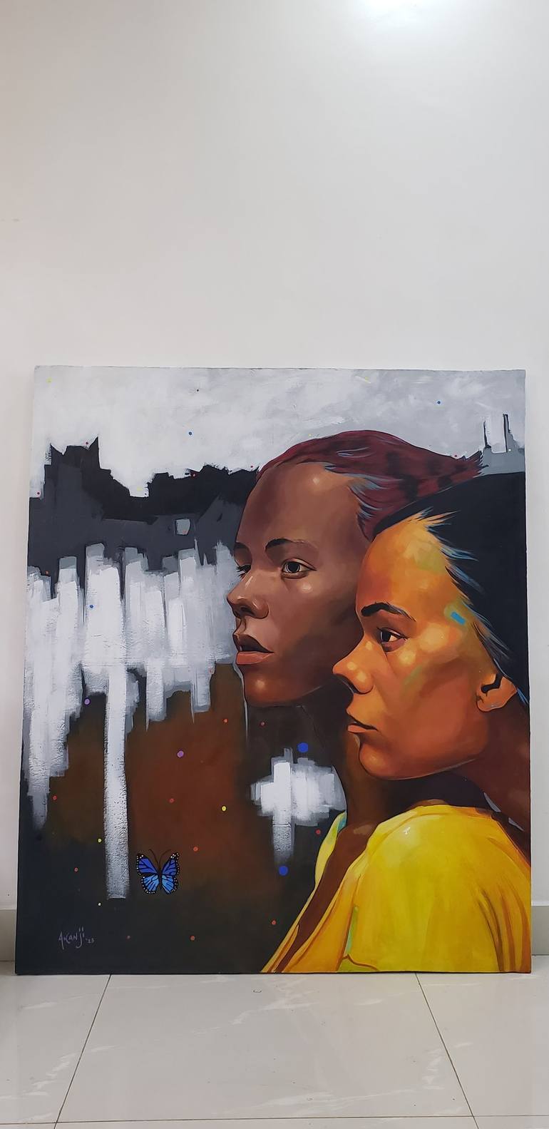 Original Portrait Painting by Akanji Bolaji