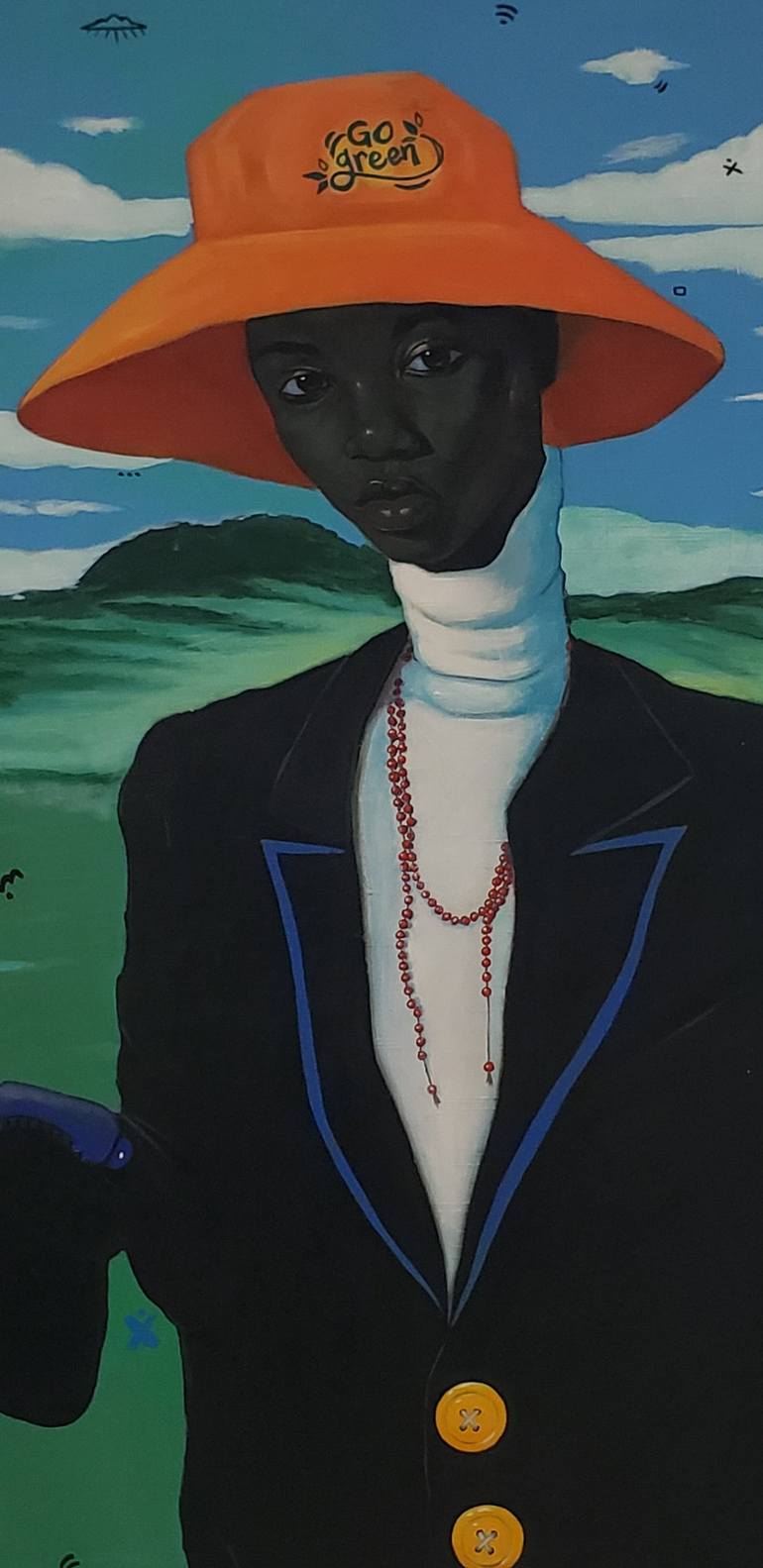 Original Contemporary Portrait Painting by Akanji Bolaji