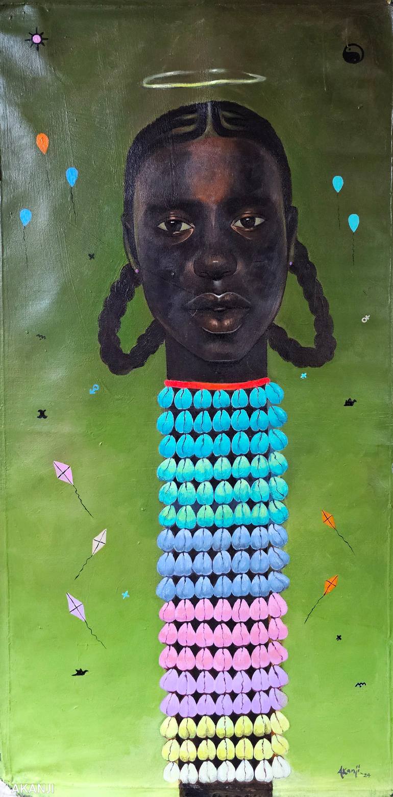 Original Abstract Expressionism Women Painting by Akanji Bolaji