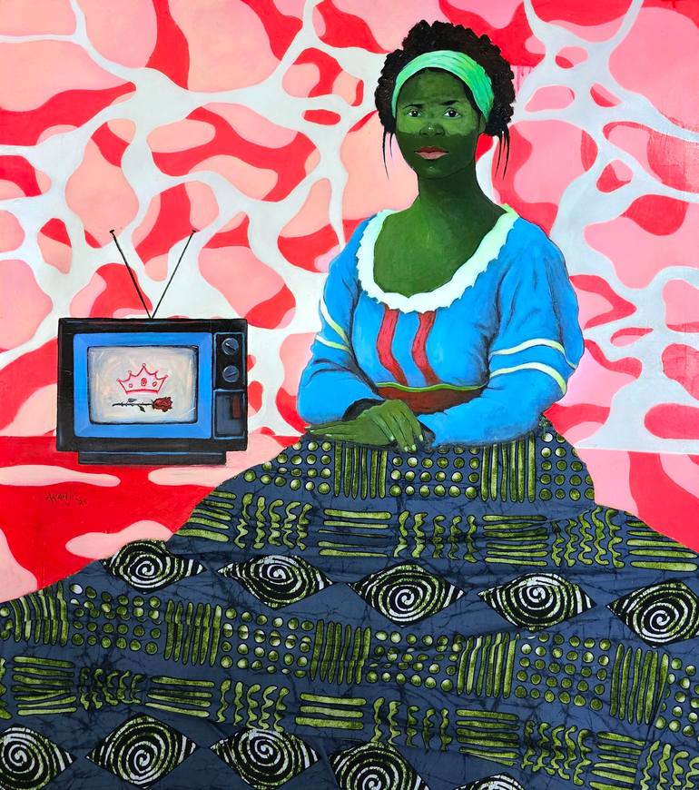 Original Women Painting by Akanji Bolaji | Figurative Art on Canvas | Maiden: a story of hope