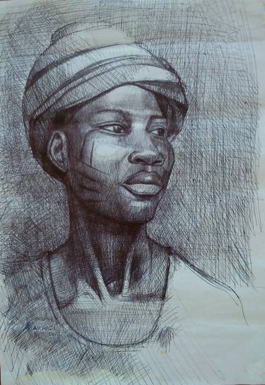 Original Portraiture Culture Drawings by Akanji Bolaji