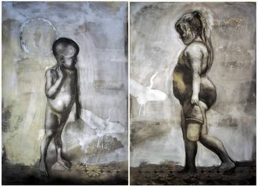 Print of Conceptual Body Drawings by Susanne Mitchell