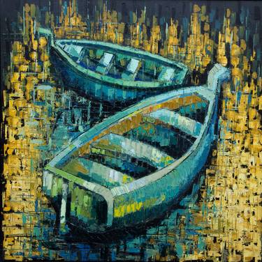 Print of Expressionism Boat Paintings by Alexandru Dina