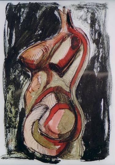 Original Expressionism Nude Drawings by Alexandru Dina