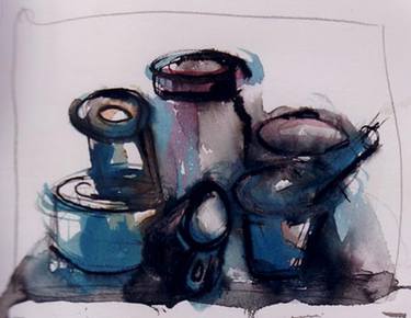 Print of Abstract Expressionism Still Life Drawings by Alexandru Dina