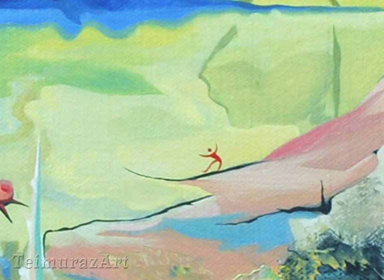 Original Abstract Landscape Painting by TEIMURAZ GAGNIDZE