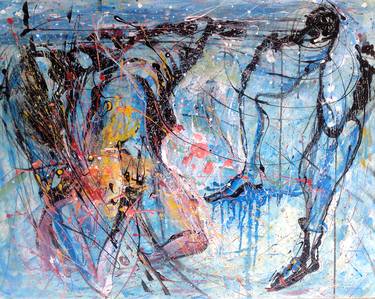 Original Abstract Expressionism Erotic Paintings by TEIMURAZ GAGNIDZE