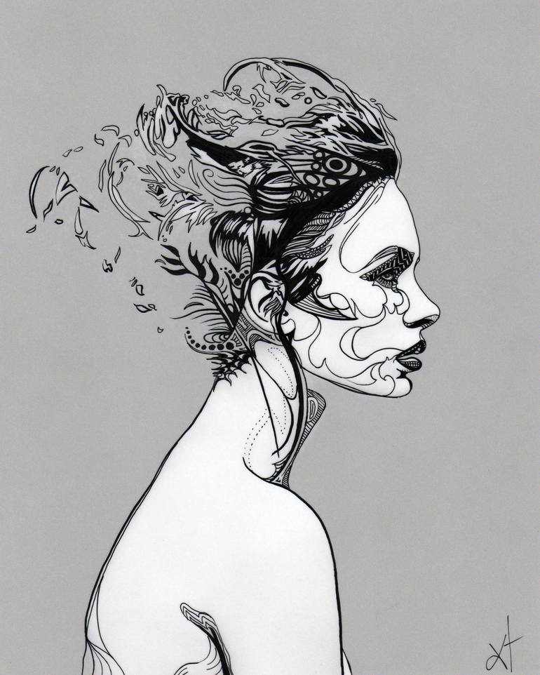 Overthinking Drawing by Kristina Florez Saatchi Art