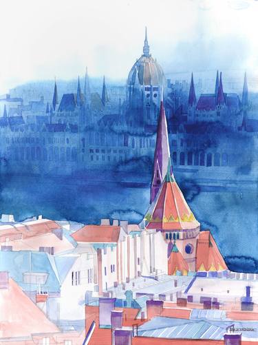 Original Cities Painting by Maja Wronska