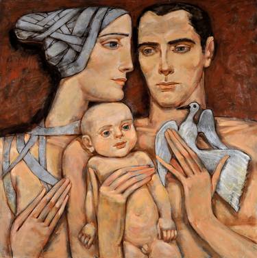 Print of Figurative Family Paintings by Voula Kereklidou