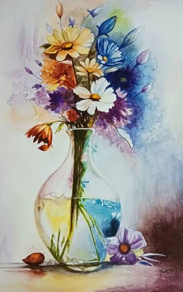 Print of Conceptual Floral Paintings by Neeraj Neeraj