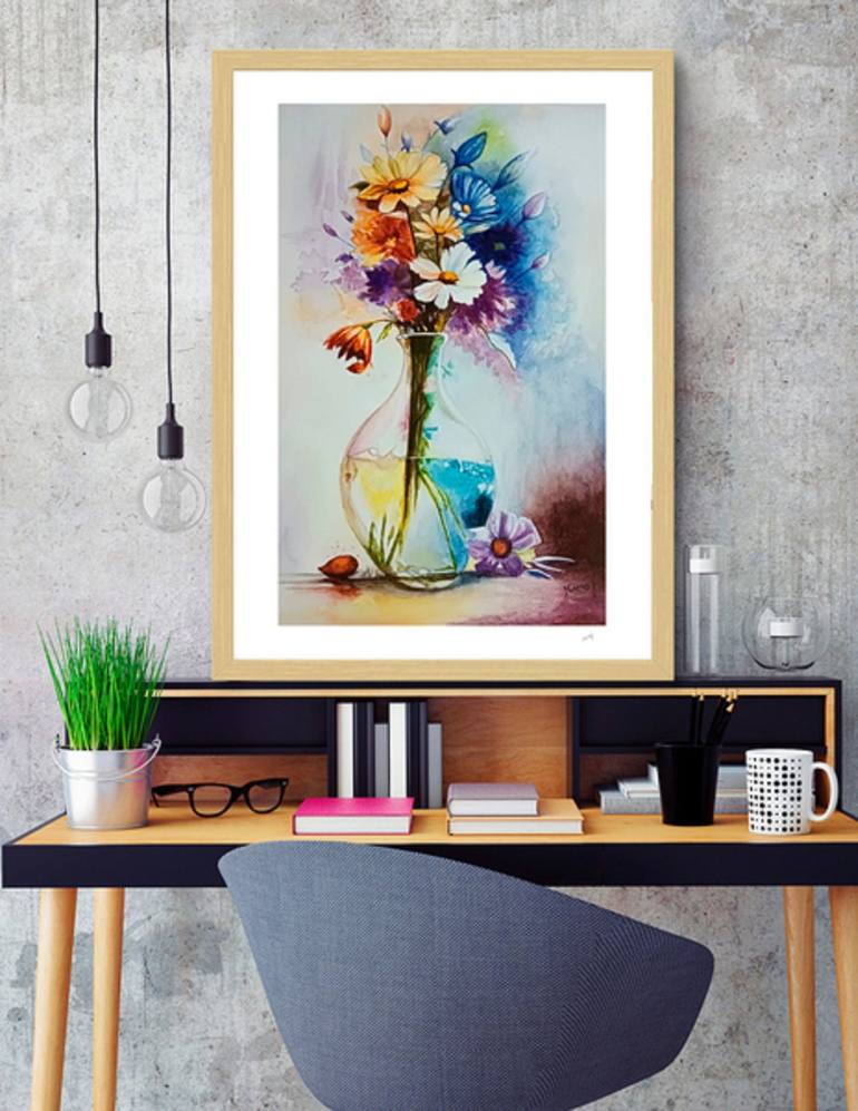 Original Conceptual Floral Painting by Neeraj Neeraj