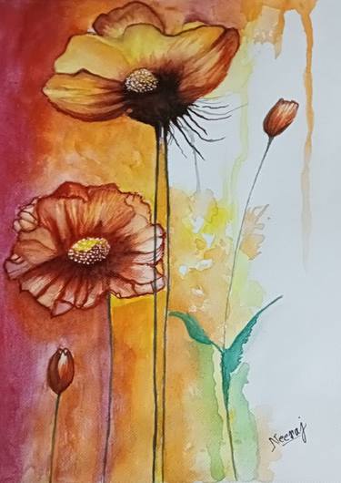 Print of Conceptual Floral Paintings by Neeraj Neeraj