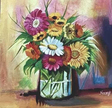 Original Contemporary Floral Paintings by Neeraj Neeraj