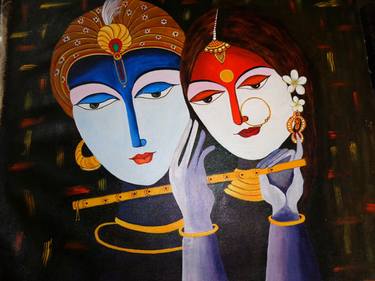 Krishna and Radha - Prints for Sale thumb