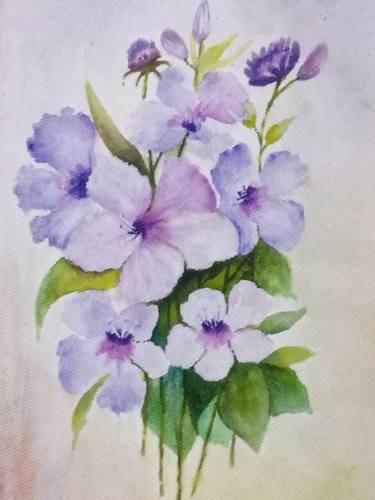 Print of Fine Art Floral Paintings by Neeraj Neeraj