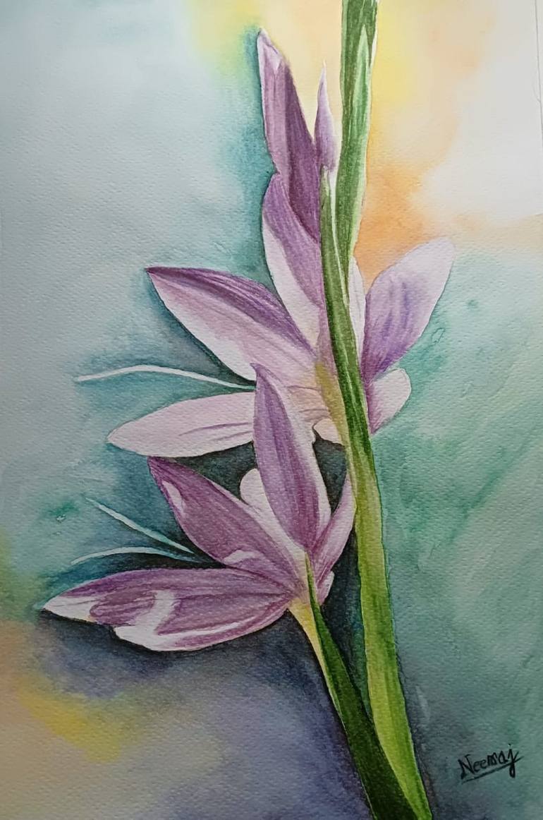 Original Floral Painting by Neeraj Neeraj