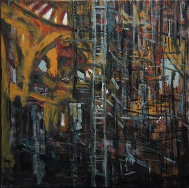 Print of Abstract Architecture Paintings by Aslihan Kaplan Bayrak