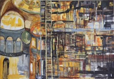 Print of Architecture Paintings by Aslihan Kaplan Bayrak