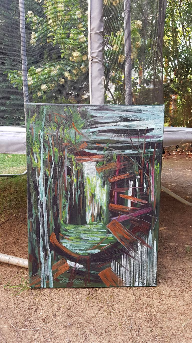Original Abstract Nature Painting by Aslihan Kaplan Bayrak