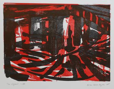 Original Abstract Printmaking by Aslihan Kaplan Bayrak