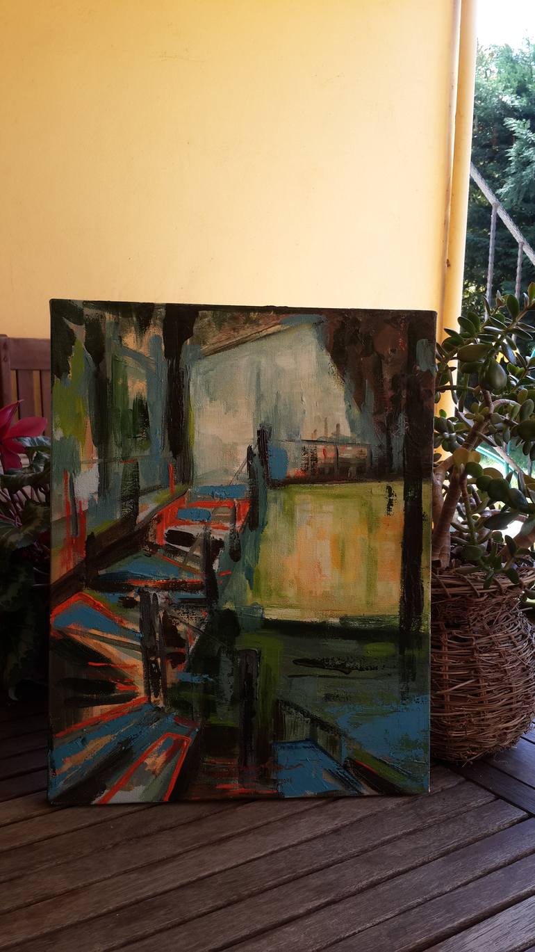 Original Abstract Expressionism Abstract Painting by Aslihan Kaplan Bayrak