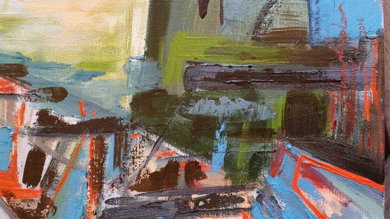 Original Abstract Expressionism Abstract Painting by Aslihan Kaplan Bayrak